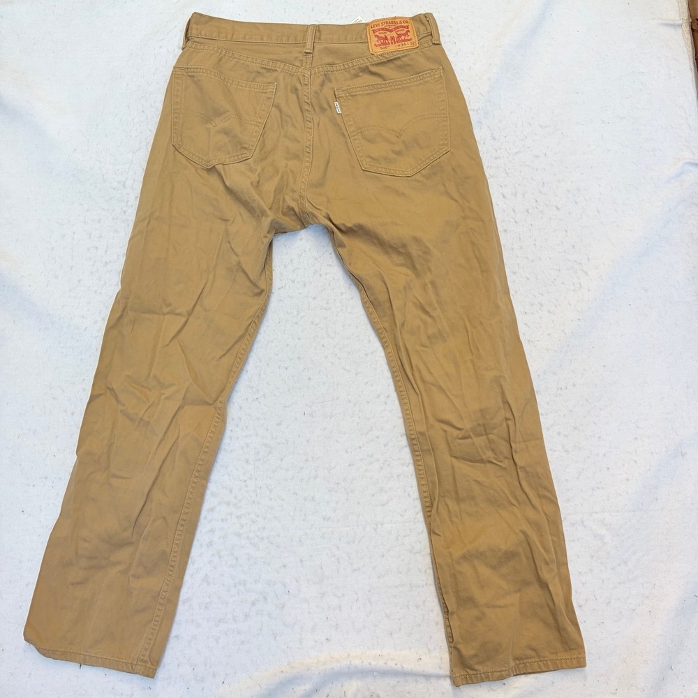 Levi's 505 Jeans Mens 34x32 Tan Regular Fit Straight Leg